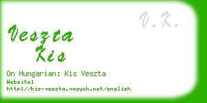veszta kis business card